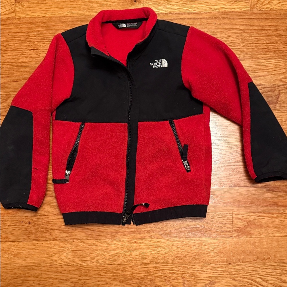 The North Face Kids Red and Black Denali fleece  Jacket
